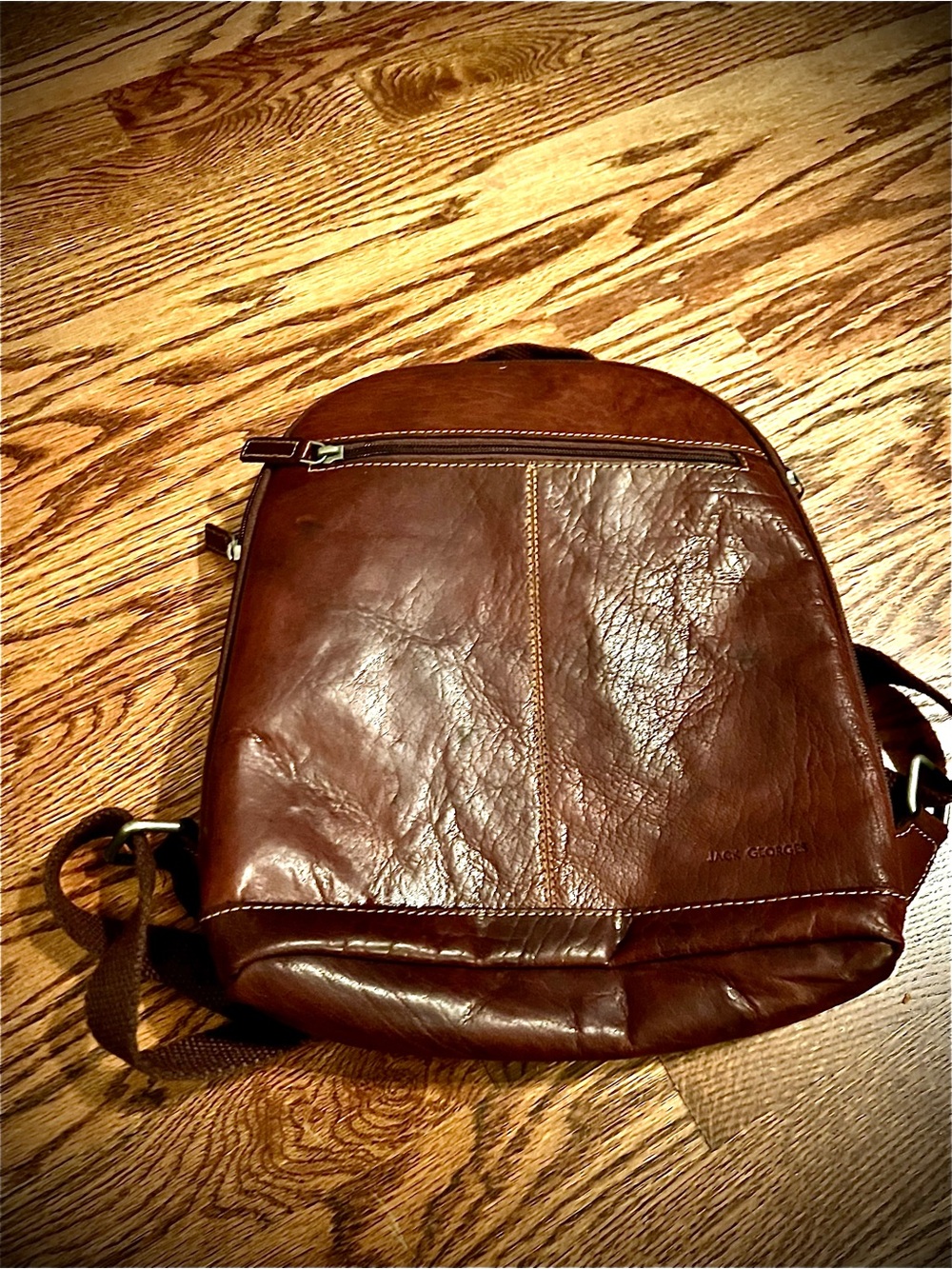 Women's Brown Leather Backpack - Classic Casual Style